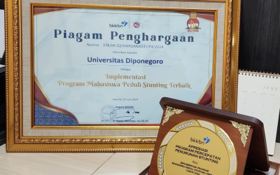 UNDIP Raih Penghargaan “Implementasi Program Mahasiswa Peduli Stunting Terbaik 2024” dari BKKBN