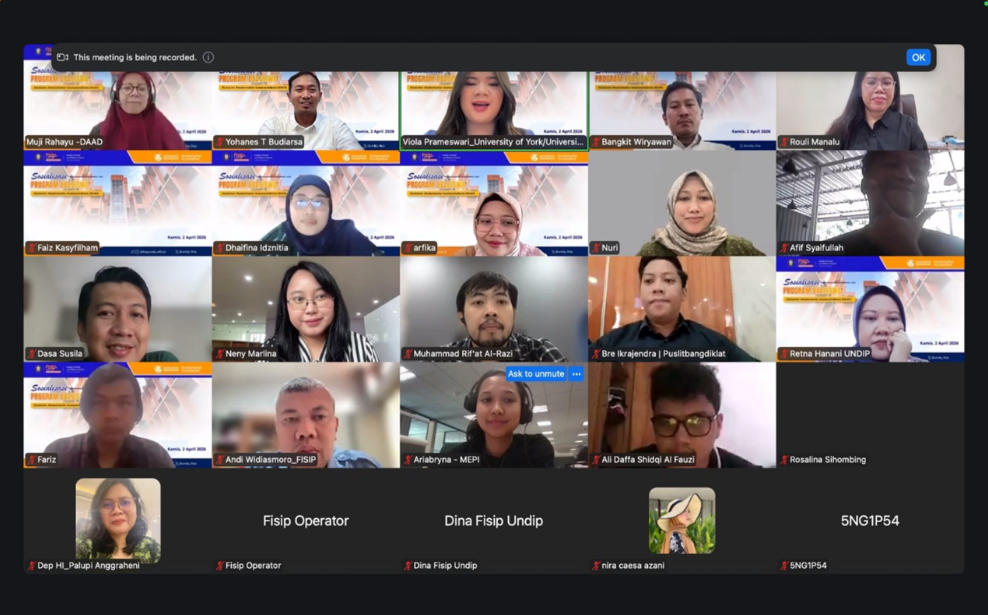 Socialization of the DAAD Scholarship Program: Opportunities for Master’s and Doctoral Studies in Germany for FISIP UNDIP Academic Community